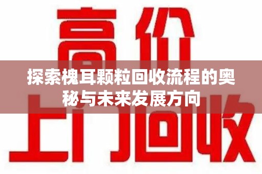 台州探索槐耳颗粒回收流程的奥秘与未来发展方向